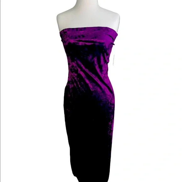 knee length dresses for ladies Evianna Strapless Mini Dress | Purple | Womens main image 0